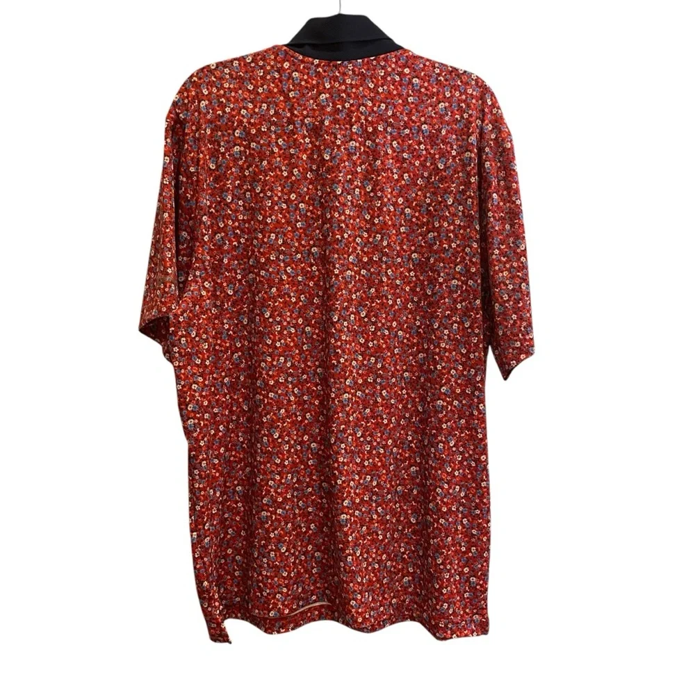 Men’s Walter Hagen Athletic Golf Ditzy Print Liberty Polo Shirt UPF 50 sz L